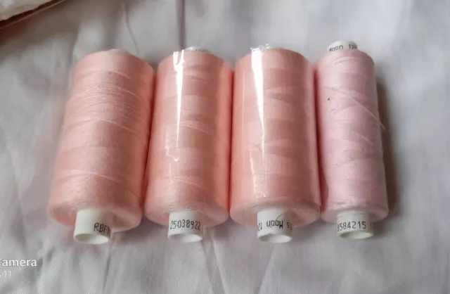 A Job Lot Of Pink Sewing Thread