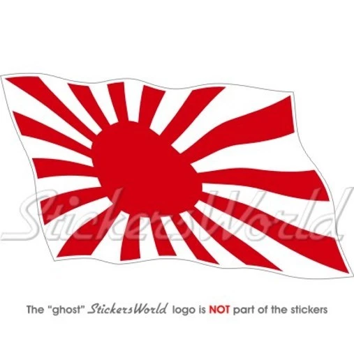JAPAN IMPERIAL JAPANESE Navy IJN WW2 Flying Flag 140mm Vinyl Sticker