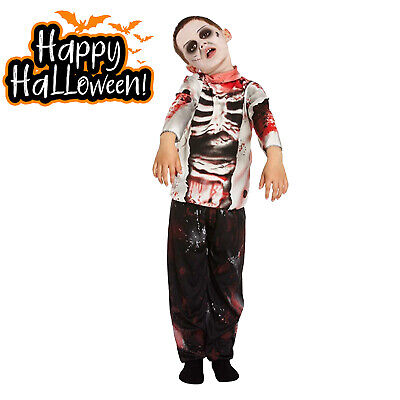 Zombie bambino alta Scolaretto Costume Nuovo Halloween Horror Bambini Ragazzi 