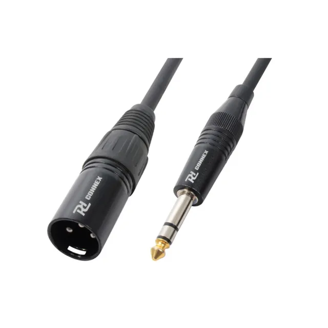 Male Balanced XLR to Stereo Jack 6.3mm 1/4 Inch Plug Lead Signal Cable 1.5m