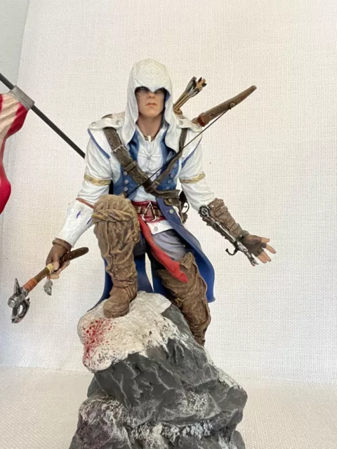 Assassins Creed 3 III Connor Statue Limited Collectors Edition with flag 2012