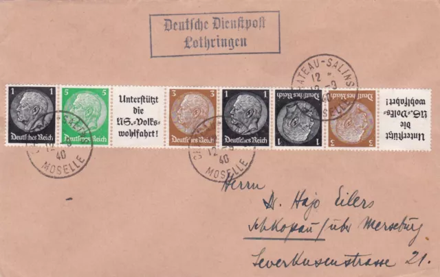 DR - dt. Dienstpost Lothringen, 1940