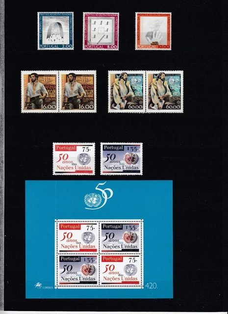 Portugal kleine Sammlung postfrisch, Nr. 1488 /89 Paar, 1298 /1300, Block 107