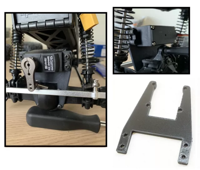 HD Steuerung Upgrade Achse Servo Halterung für Hpi Wheely King & Kriecher King