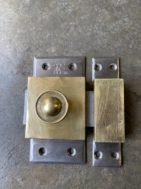 ANCIEN VERROU LOQUET de porte fer forgé Vintage EUR 19,00 - FR