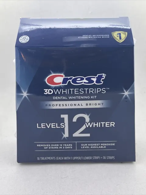 Crest 3D Whitestrips Professional Bright Whitening Kit 36 Strips Exp. 03/2025