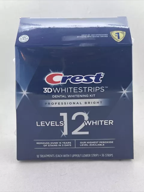 Crest 3D Whitestrips Professional Bright Whitening Kit 36 Strips Exp. 03/2025