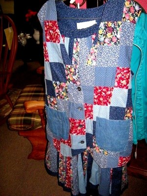 SUTTLES And SEAWINDS Vicki Lynn Bondon Patchwork Vest/Skirt Size M-L Canada