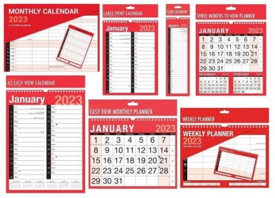 2023 SLIM CALENDAR, Large Month to View, Easy View Wall Calendar Gaint