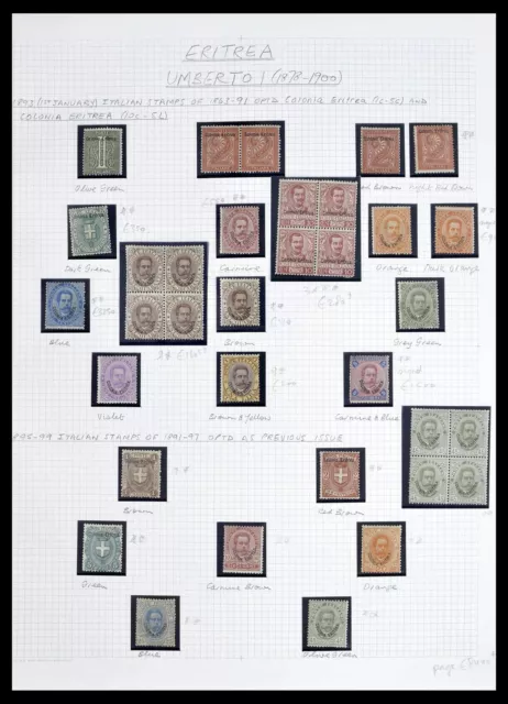 Lot 39066 Complete stamp collection Eritrea 1893-1936. Cat. 128,000!