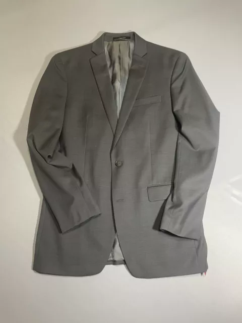 Bar III Wool Sport Coat Blazer Suit Jacket 2 Button Gray 38R Slim Fit Macy’s