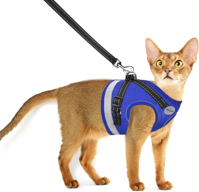 Cat Harness and Leash for Walking, Kitten Escape Proof Harnesses, Adjustable Ref