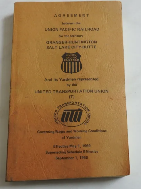 vtg 1969 UNION PACIFIC RAILROAD Granger Huntington Salt Lake City Butte yardmen