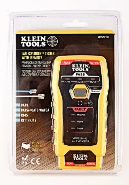 *Klein Tools LAN Explorer™ Data Cable Tester w/Remote VDV526-100