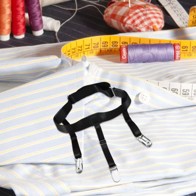 2pcs Nylon Shirt Garters Shirt Holder Belt Shirt Suspenders Men Socks