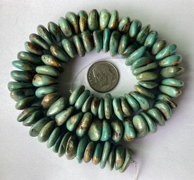 TURQUOISE GEMSTONE NUGGET in silver 4 strand charm necklace
