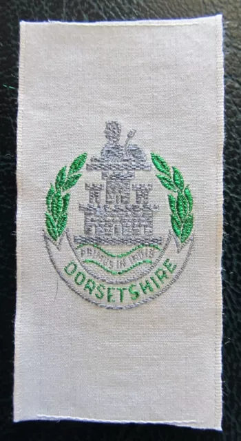 ANSTIE Cigarette Silks Card Dorsetshire Regiment Ww1 1915 military