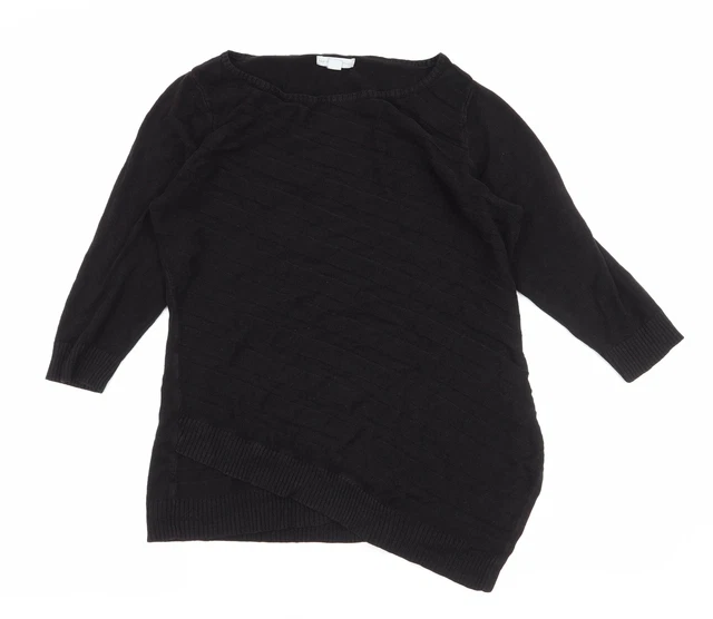 New York & Company Damenpullover schwarz Rundhals Acryl Größe M