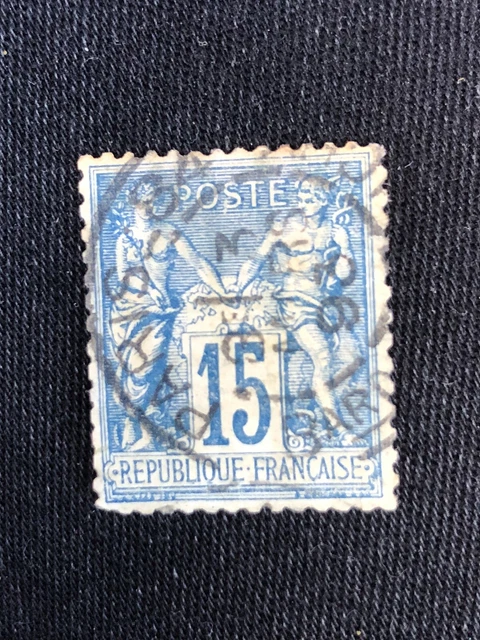 Photo Contractuelle Timbre France Type Sage Oblitere  N° 101