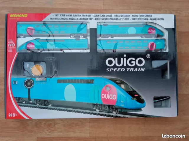 MEHANO - Coffret Train TGV Ouigo avec Transformateur + Régulateur Vitesse - Neuf