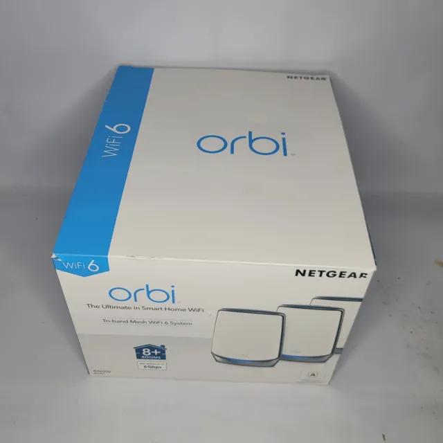 NETGEAR Orbi RBK853 Tri-Band Mesh Wi-Fi 6 System (Set of 3)