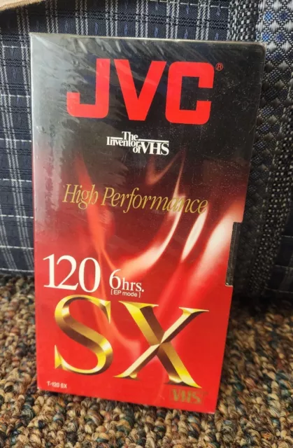 Vintage Blank VHS tape: JVC VHS Tape T-120 SX Blank High Performance New Sealed