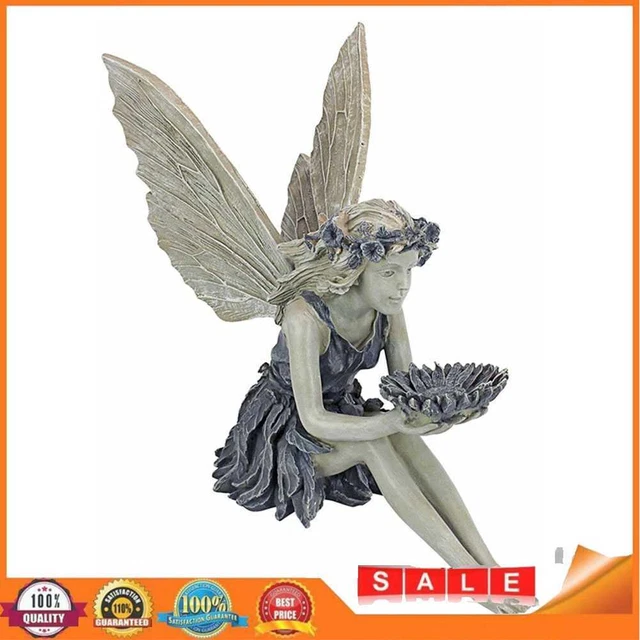 Garden Statue Funflower Fairy Outdoor Lawn Ornament Statues Courtyard Decoration