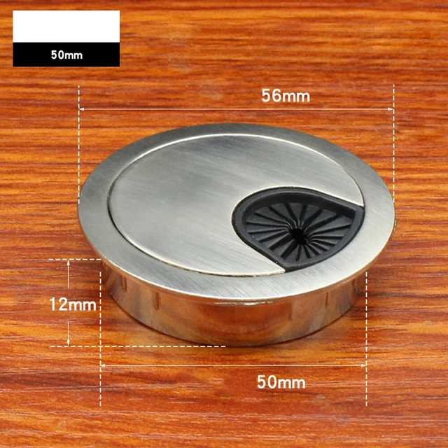 50mm/60mm/80mm Computer Metal Grommet Desk Table Cable Tidy Outlet Wire Cover