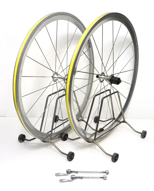 Jeu De Roues Campagnolo C Record / Mavic CXP30 - 36H - Argent - 1995 - Occasion Très Bon état