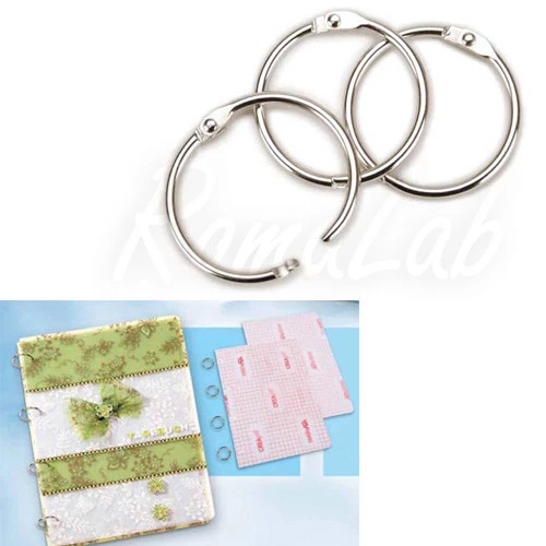 4 ANELLI PICCOLI PER rilegare ALBUM SCRAPBOOKING APRIBILI IN METALLO 14 mm SCRAP