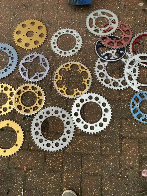 Trials/Enduro MX Bike. Rear Sprockets, NEW And USED.  24 In Total. Job Lot.