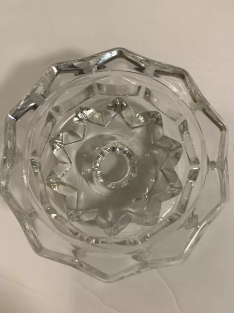 Fostoria American Crystal Glass 3 X 4 X 2 Taper Candle Holder