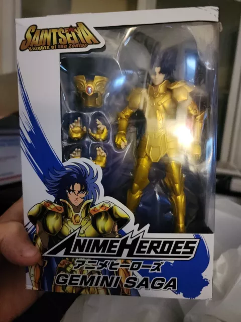 Anime Heroes Saint Seiya - Knights of the Zodiac - Gemini Saga Action  Figure - Quest Toys