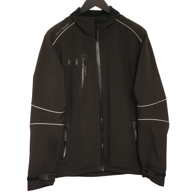 Uomo Helly Hansen Workwear Giacca Nera Traspirante Completo Zip Taglia L VAR277