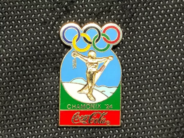 pin's pin ENAMEL COCA COLA NOC JO OLYMPIC CHAMONIX 1924 VERSION EGF