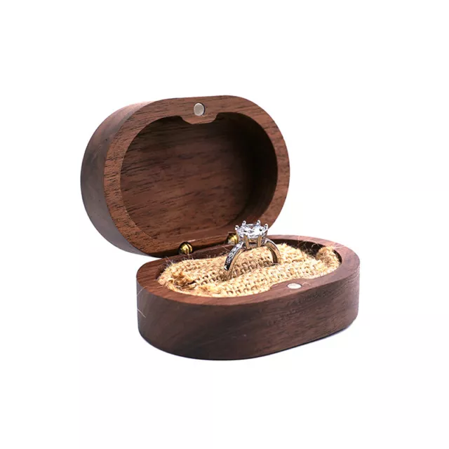 Wood jewelry Ring Box  Wedding Wooden Ring Holder Ring Bearer Wood Gift 'WR
