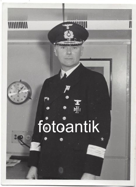 Foto  2 WK Portrait Marine Offizier Kommodore Friedrich Bonte Zerstörer Heidkamp