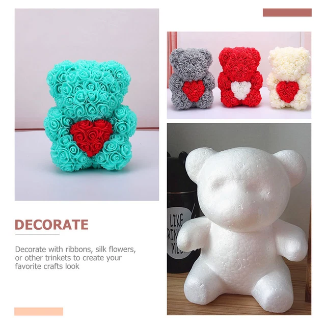 2pcs Dekorative Unfinished DIY Bär Ornamente DIY Bär Puppen 5
