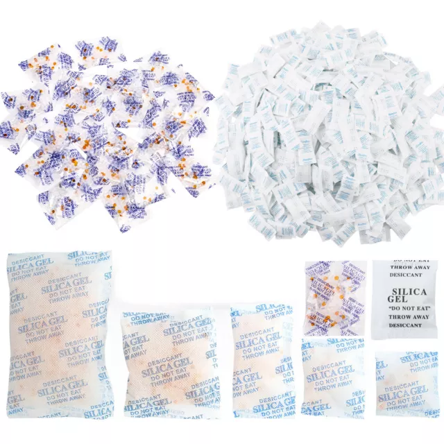 0.5g-500g Gram Silica Gel Desiccant Packets Moisture Absorber Packs Reusable Lot