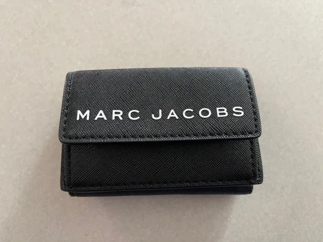 Marc Jacobs Leather Women’s Mini Trifold Compact Wallet Black NWT