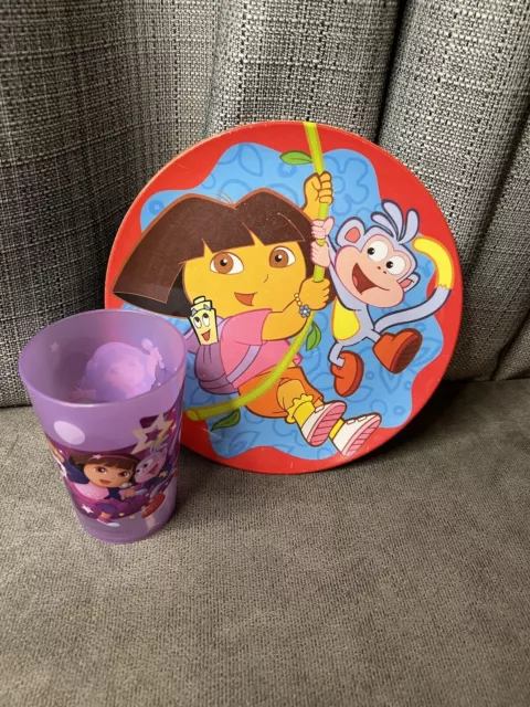 ZAK Designs Dora the Explorer Plate & Cup Tumbler Melamine 2003