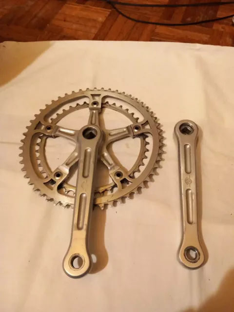 guarnitura Gipiemme Dual Sprint vintage eroica Crankset 172.5- 53/42 Bici Corsa