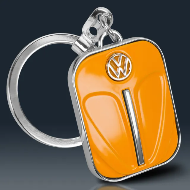 VW Käfer Schlüsselanhänger | ORANGE Metall | Volkswagen Lizenzware | Retro