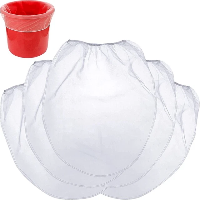 25 pz 5 galloni elastico top colore setaccio sacchetto bianco maglia fine Far L1M6