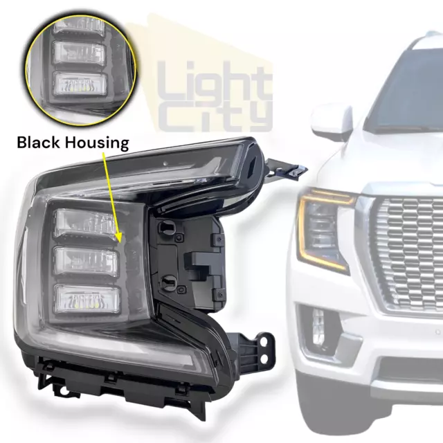 [FULL LED] For 2021-2023 GMC Yukon XL Denali | AT4 Passenger Side Headlight RH