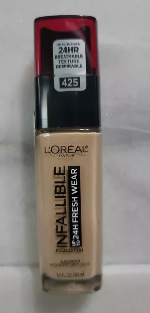 Base infalible de maquillaje L'Oreal Paris hasta 24 horas ropa fresca, lino 425