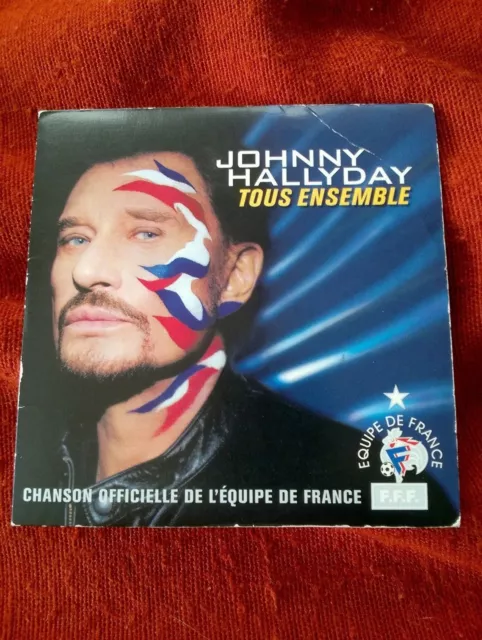 Johnny Hallyday "Tous ensemble" single cd Hymne Equipe De France de Foot de 2002