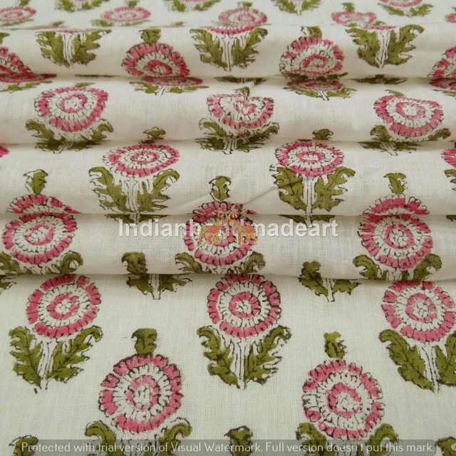 Indien par Le Yard Buta Bloc Imprimé 100% Coton Voile Couture Course Tissu