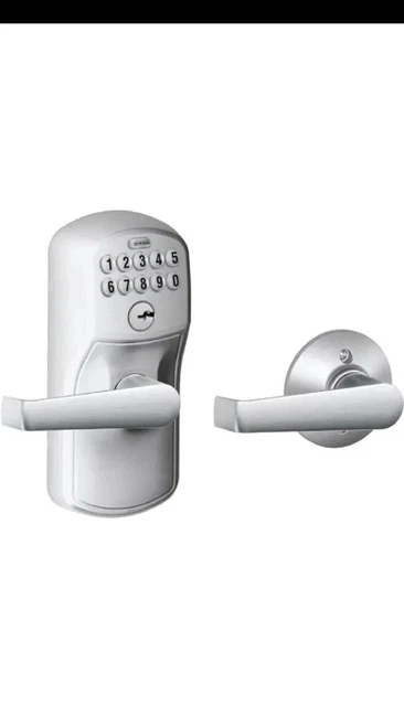 SCHLAGE FE575 PLY 626 ELA Plymouth Keypad Entry with Auto-Lock Brushed Chrome SCHLAGE FE575 PLY 626 ELA Plymouth Keypad Entry with Auto-Lock Brushed Chrome
