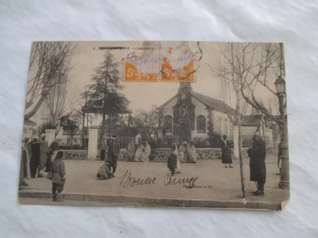 CPA ALGERIE Berrouaghia le square CARTE POSTALE  ANCIENNE EV 1923